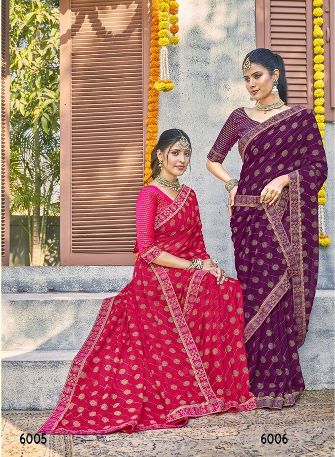 Madhubani Vol 6 By Saroj Chiffon Sarees Catalog